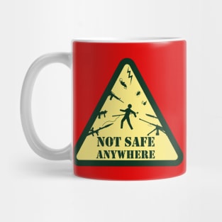 Funny Road Sign Gun Safety Awareness Funny Sign Mug